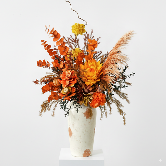 Autumn Marigold & Dahlia Arrangement — Preserved Flowers